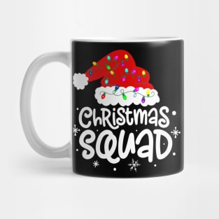 Christmas Squad Santa Hat Lights Family Matching Pajama Mug
